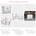 Vaikų žaidimų aptvaras su stalu ir kėde 10 panelių (Pilka)