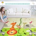 Dvipusis vaikiškas žaidimų ir šliaužiojimo kilimėlis (Žalia)