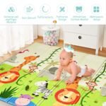 Dvipusis vaikiškas žaidimų ir šliaužiojimo kilimėlis (Žalia)