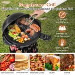Elektrinė BBQ kepsninė 1200W su dviejų zonų nepridegančia plokšte (Juoda)