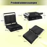 Elektrinis kontaktinis grilis 1800W lietimui jautrus valdymas (Juoda)