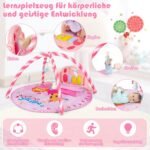 Kūdikių muzikinio kilimėlio-fortepijono su šviesomis (Rožinė)