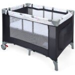 Daugiafunkcis vaikiškas maniežas ir lovytė (Pilka)