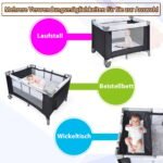 Daugiafunkcis vaikiškas maniežas ir lovytė (Pilka)