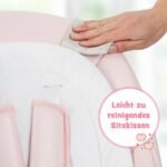 3in1 Kūdikio Kėdutė-Supynės su 8 Pozicijų Reguliavimu ir Laikmačiu (Rožinė)