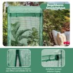 Pernešamas šiltnamis su polietileno danga 100x50x170 cm (Žalia)