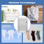 Elektrinis rankšluosčių džiovintuvas su laikmačiu ir apsauga nuo perkaitimo (Sidabrinė)