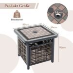 Lauko sodo stalas su skėčio anga (Ruda)