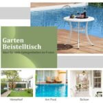 Aliuminio lauko staliukas su reguliuojamomis kojomis (Balta)