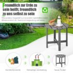 Kompaktiškas lauko staliukas iš UV spinduliams atsparaus plastiko (Pilka)