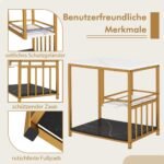 Modernus metalinio rėmo stalelis (Balta)