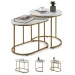 Staliukų komplektas su marmuro imitacija (Balta)