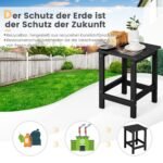 Lauko staliukas iš HDPE atsparus oro sąlygoms (Juoda)
