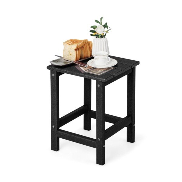 Lauko staliukas iš HDPE atsparus oro sąlygoms (Juoda)