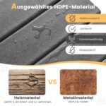 Lauko staliukas iš HDPE atsparus oro sąlygoms (Pilka)