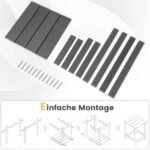 Lauko staliukas iš HDPE atsparus oro sąlygoms (Pilka)