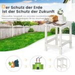 Lauko staliukas iš HDPE 36 x 36 x 47 cm (Balta)