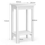 Dviaukštis staliukas prie sofos (Balta)