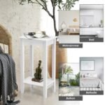 Dviaukštis staliukas prie sofos (Balta)