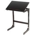 Stalinis kompiuterio staliukas C formos dizaino (Ruda)