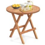 Sulankstomas tikmedžio lauko staliukas (Natūrali)