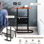 Dvipusis metalinio rėmo staliukas (Ruda)