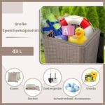 Sodo stalas su talpykla ir sėdyne (Ruda)