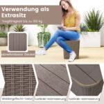 Sodo stalas su talpykla ir sėdyne (Ruda)