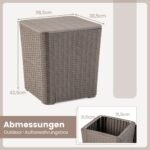 Sodo stalas su talpykla ir sėdyne (Ruda)