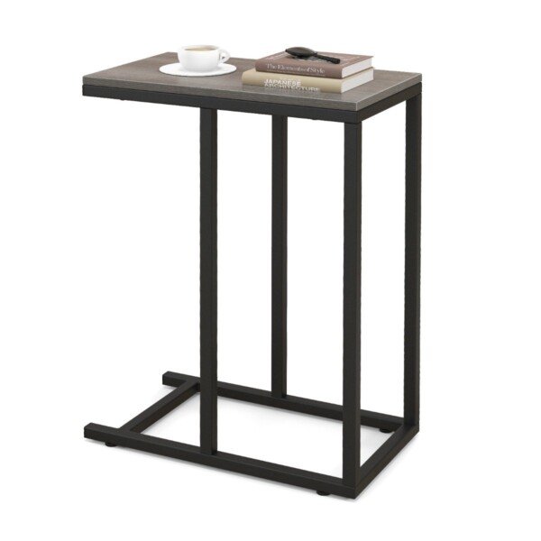 C formos staliukas su metaliniu rėmu (Pilka)