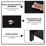 Dvipakopė naktinė spintelė su stalčiumi (Juoda)