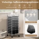 Vežimėlis su dešimčia stalčių (Mišri juoda)