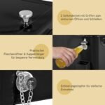 76 litrų talpos aušintuvas su ratukais ir butelių atidarytuvu (Juoda)