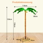 Apšviesta LED lemputėmis dirbtinė palmė (Žalia)