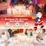 Apšviestos kalėdinės dovanų dėžutės (3 vnt.) (Balta)