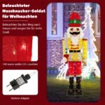 Kalėdinis kareivis dekoracija su LED apšvietimu 166 cm (Spalvinga)