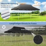 Sulankstomas palapinės paviljonas 300 x 600 cm su nešiojimo krepšiu (Juoda)