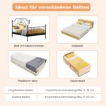 Sulankstomas apsauginis lovos barjeras su tvirtinimo dirželiais (Balta)