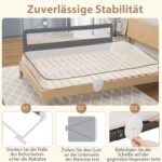 180 cm sulankstomas vaikiškas lovos apsaugas su diržu (Pilka)