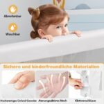 Vaikiškas apsauginis lovos barjeras 105 cm (Balta)