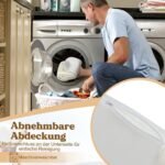 Ergonomiška pagalvė-klinas lovai su šonine kišene (Balta)