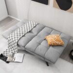 Transformuojama sofa-lova su reguliuojamu atlošu (Pilka)