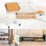 Reguliuojamo aukščio ir kampo stalelis ant ratukų (Natūrali)