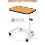 Reguliuojamo aukščio ir kampo stalelis ant ratukų (Natūrali)