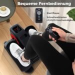 Po stalu naudojamas elipsinis treniruoklis su nuotolinio valdymo pulteliu (Juoda)