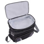 Dvigubos talpos izoliuotas pikniko ir kelionių krepšys (Juoda)