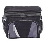 Dvigubos talpos izoliuotas pikniko ir kelionių krepšys (Juoda)