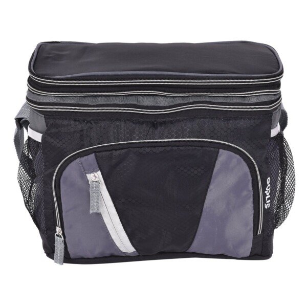 Dvigubos talpos izoliuotas pikniko ir kelionių krepšys (Juoda)