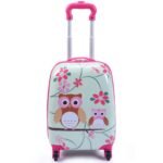 2 dalių vaikiškas kelioninis lagaminų rinkinys: 16'' lagaminas ir 12'' kuprinė (Spalvota)