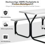 Iškylų stalas ir du suolai (Balta)